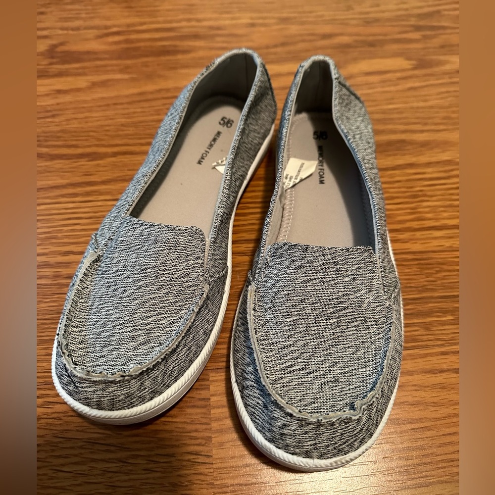 Heather Gray Slip-On Memory Foam Shoes - Picture 1 of 3